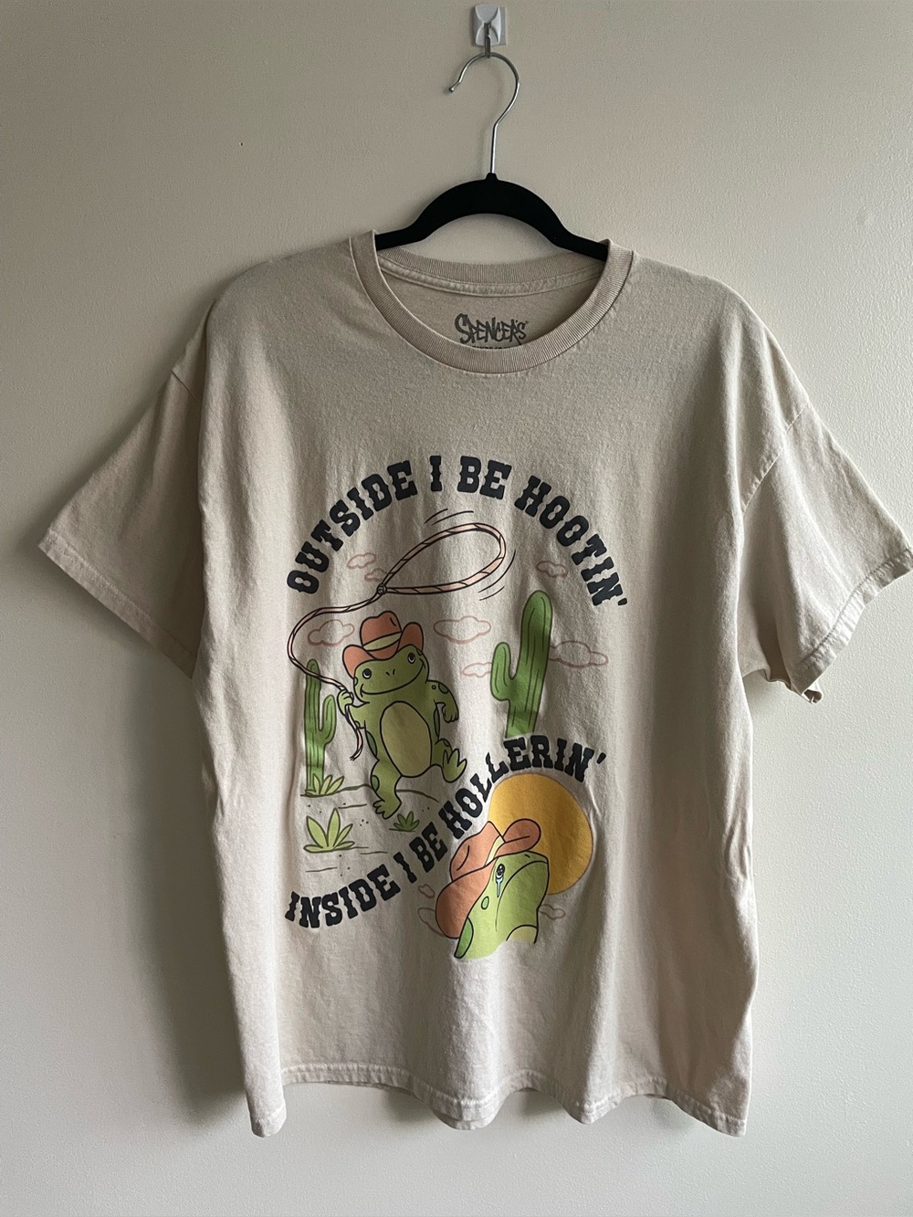 Spencer’s Hootin’ & Hollerin’ Frog Graphic Tee XL Funny Cotton T-Shirt